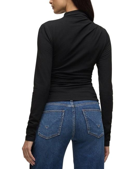 Hudson Black Ruched Top
