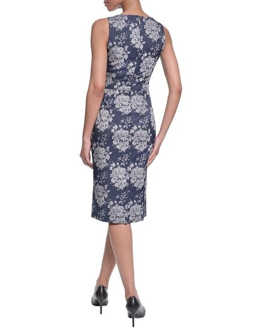 Karl Lagerfeld Blue Denim Sheath Dress