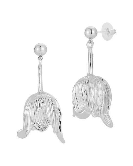 Chloe and Madison White Jewelry Plated Earrings