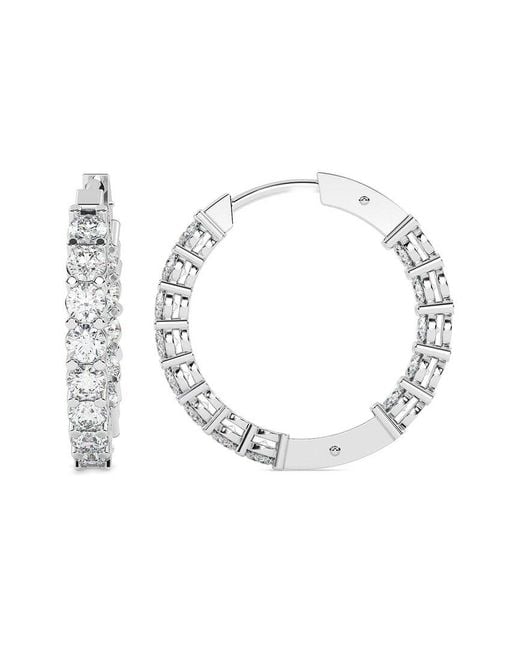 Lab Grown Diamonds Metallic 14K 10.00 Ct. Tw. Lab-Grown Diamond Earrings