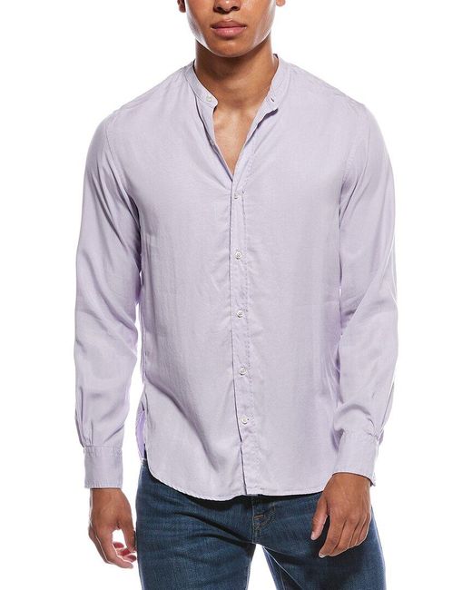 Officine Generale Purple Officine Generale Gaspard Pigment-dyed Shirt for men