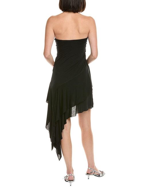 Helmut Lang Black Wind Halter Dress