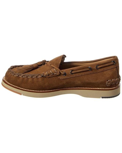 Tod's Brown Leather Boat Shoe for men