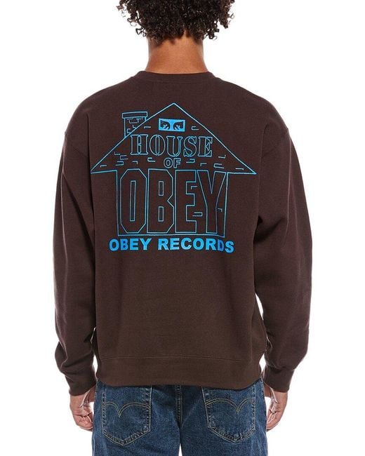 Obey Brown Crewneck Sweatshirt for men