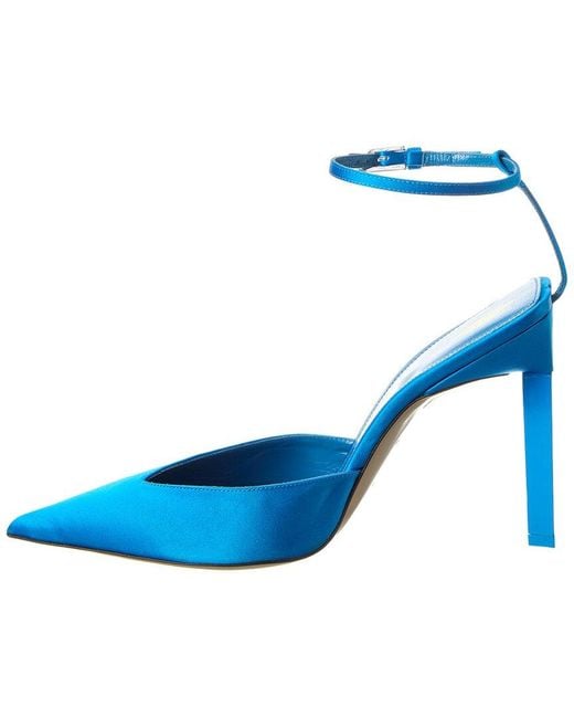The Attico Blue Perine Satin Pump