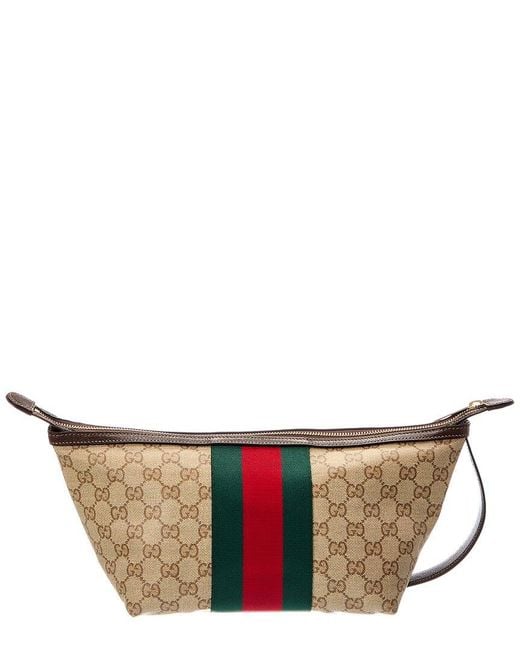 Gucci Natural GG Web Small Canvas Toiletry Case for men