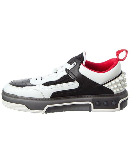 Christian Louboutin White Astroloubi Leather & Mesh Sneaker for men