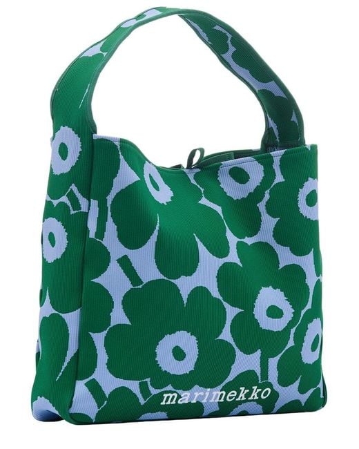 Marimekko Green Marimekko Knitted Large Unikko Satchel