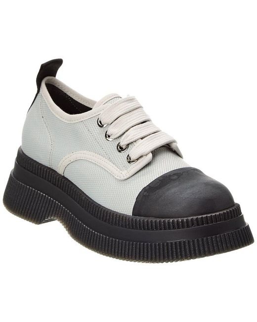 Ganni Creepers Canvas Derby in Black Lyst