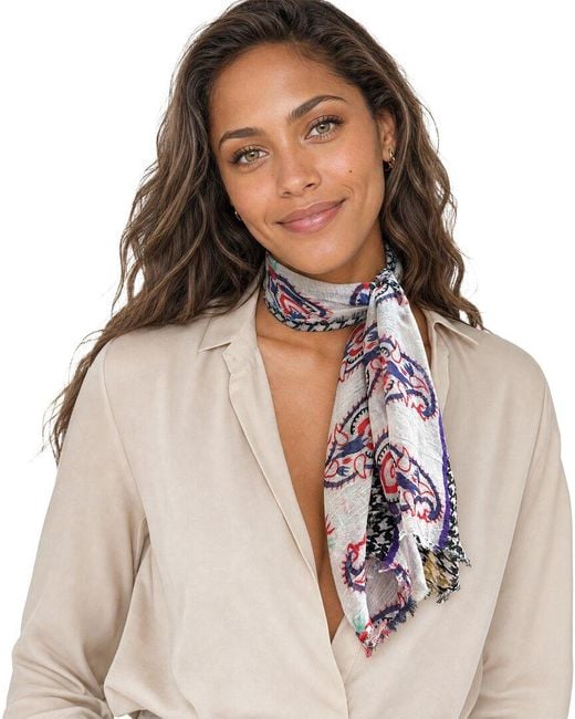 Blue Pacific Blue Paisley Houndstooth Neckerchief