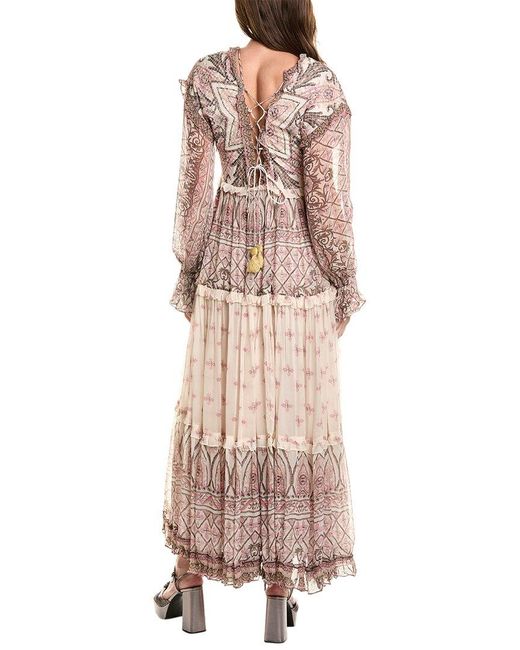 Hemant & Nandita Pink Tiered Maxi Dress