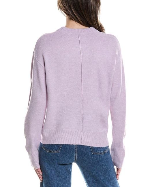 Michael Stars Purple Wes Fitted V-neck Sweater