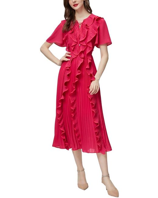 BURRYCO Red Midi Dress