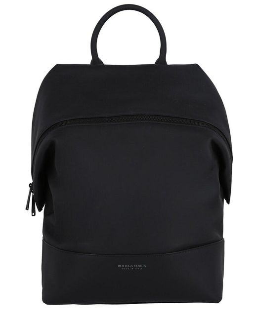 Bottega Veneta Leather Backpack in Black for Men | Lyst