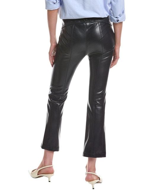 Cinq À Sept Black Vegan Leather Quilted Loren Pant
