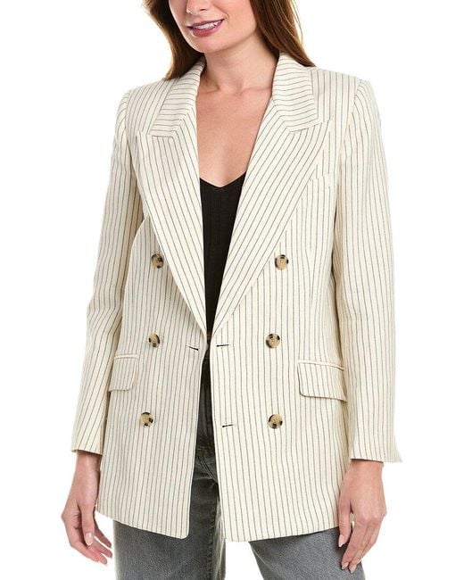 FRAME Natural Linen-Blend Jacket