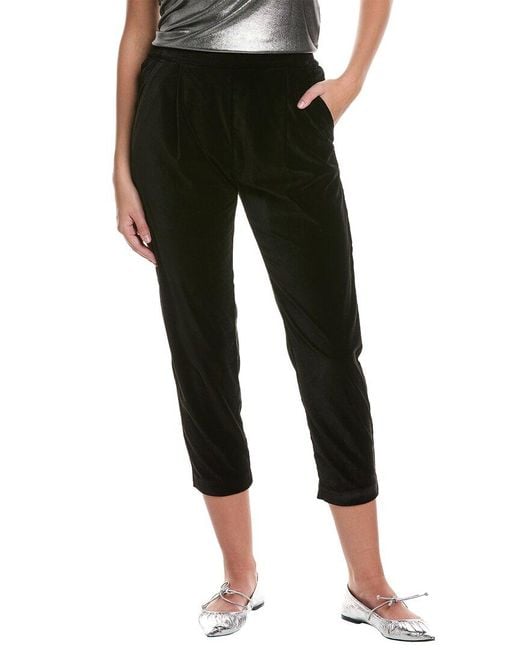 AllSaints Black Aleida Velvet Trouser