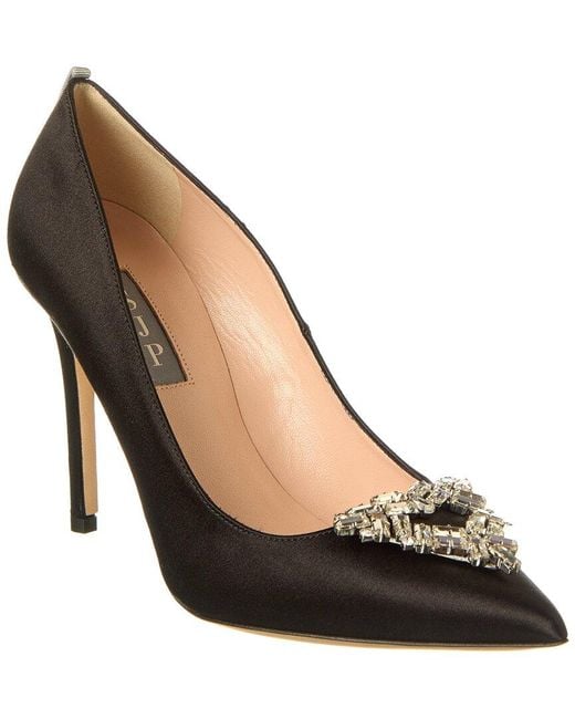 SJP by Sarah Jessica Parker Black Ola 100 Satin Pump