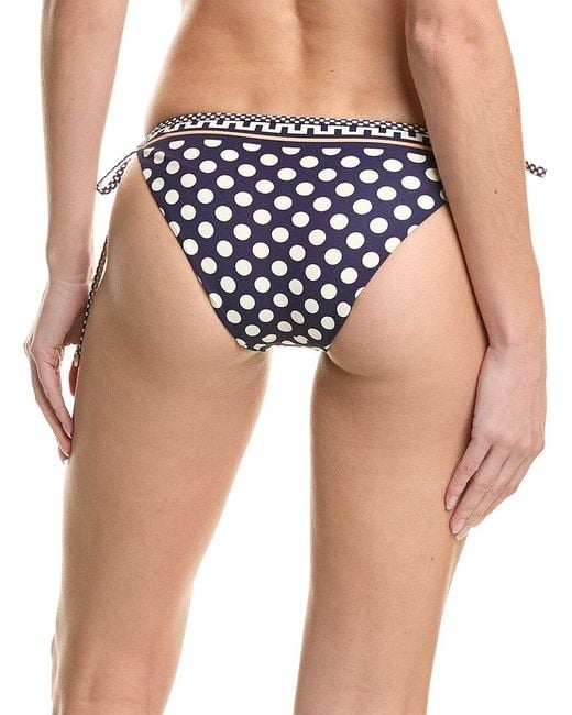 Reiss Pink Zana Polka Dot Self-Tie Bikini Bottom
