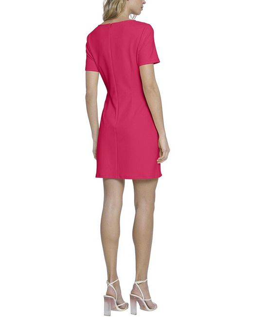 Donna Morgan Pink Wrap Mini Dress