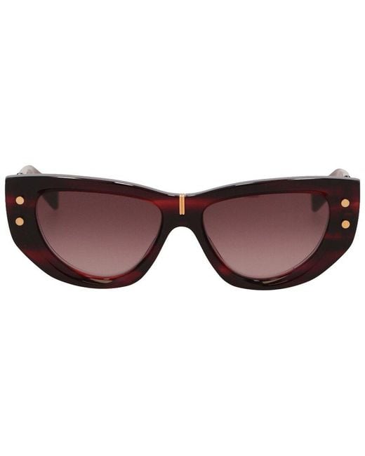 Balmain Brown Bps151 55Mm Sunglasses