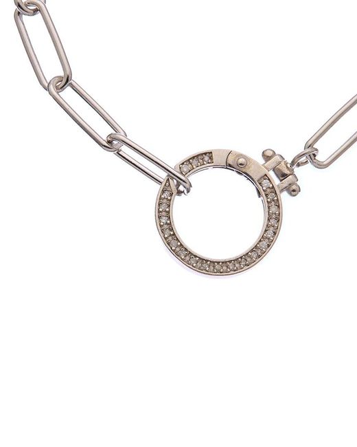Meshmerise Metallic 18k Over Silver 0.15 Ct. Tw. Diamond Link Toggle Bracelet
