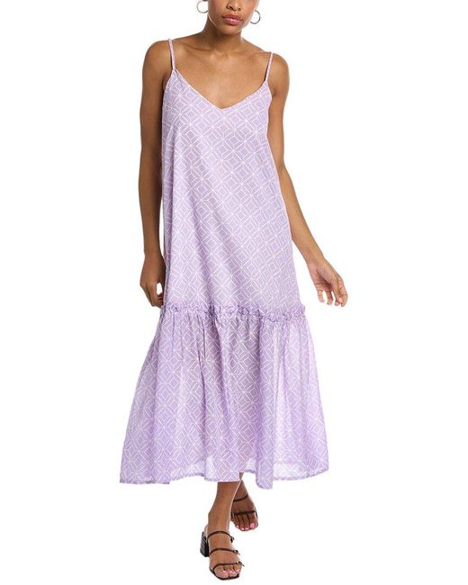 Jude Connally Purple Aurora Midi Dress