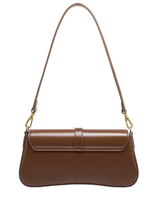 Adele Berto Brown Leather Shoulder Bag