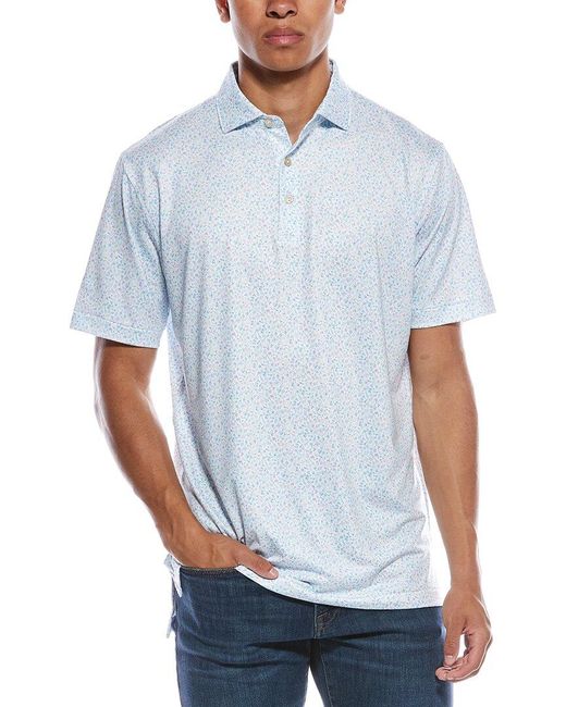 Peter Millar Blue Island Jammin' Performance Jersey Polo Shirt for men