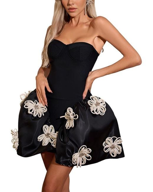 CAMILA BLANCO Black Mini Dress