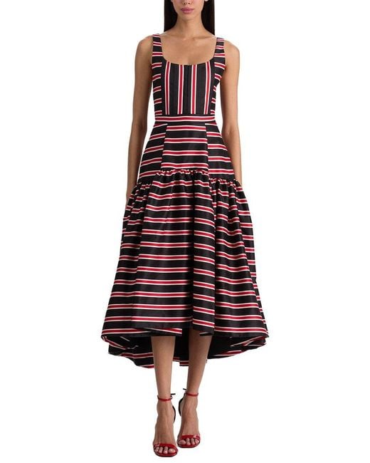 Alice + Olivia Red Diana Midi Dress