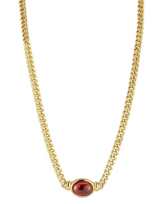 Chloe and Madison Metallic Jewelry 18k Plated Cz Pendant Necklace