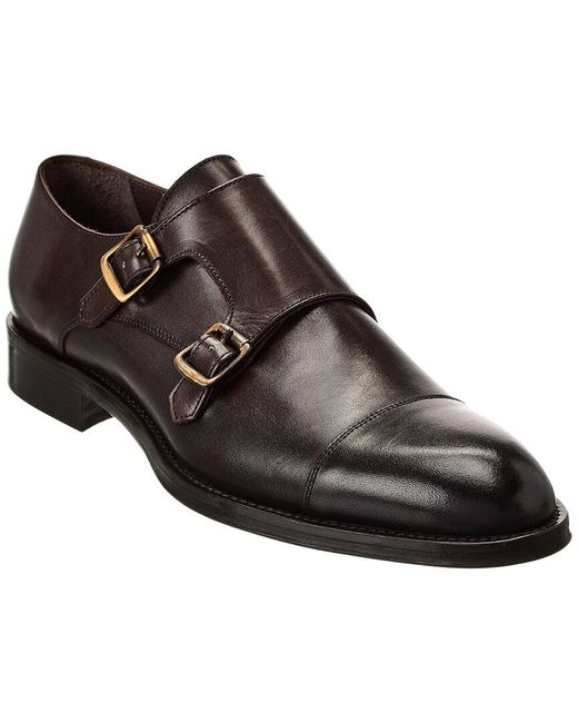 M by Bruno Magli Brown Carl Leather Loafer for men