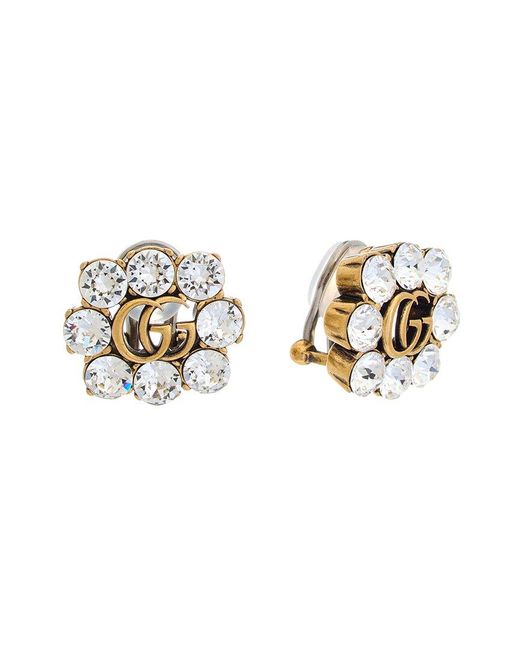 Gucci Double G Clip-on Earrings in Metallic | Lyst Canada