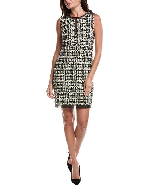 St. John Natural Wool-Blend Mini Dress
