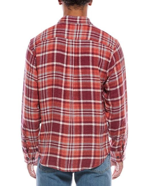 Tommy Bahama Red Double Duty Check Flannel Shirt for men