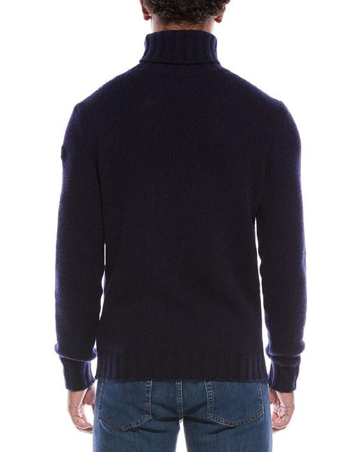 Moncler Blue Wool & Cashmere-blend Turtleneck Sweater for men