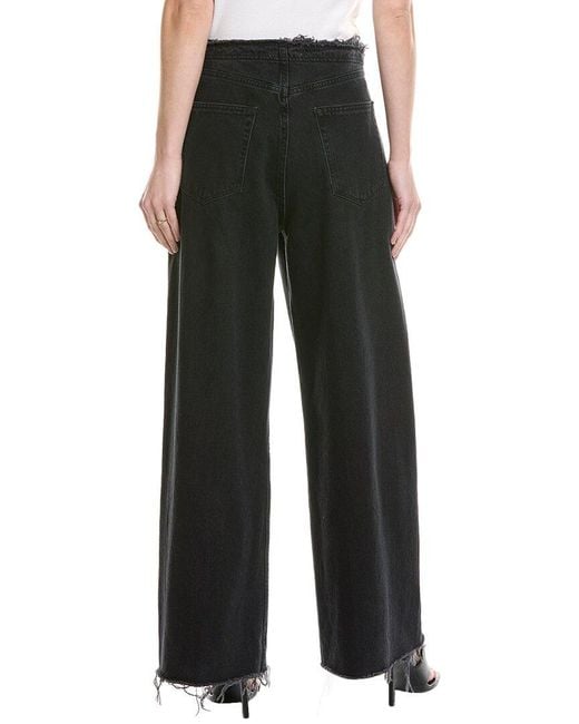 FRAME Black Le Low Inkwell Baggy Wide Leg Jean