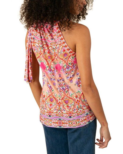 Hale Bob Red Cali Blouse