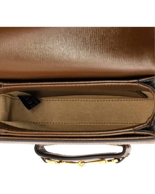 Gucci Brown GG Coated Canvas & Leather Horsebit 1955 Belt Bag Mini (authentic Pre-loved)