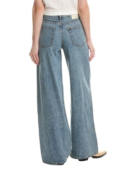 Rag & Bone Blue Featherweight Sofie Full Wide Leg Jean
