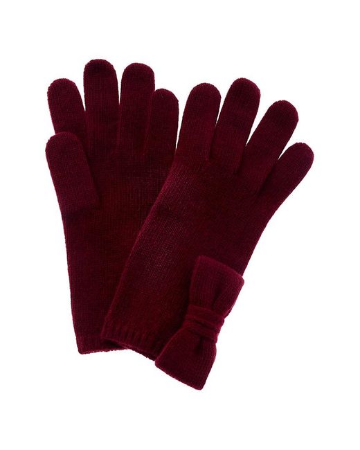 Portolano Bow Cashmere Gloves in Red Lyst UK
