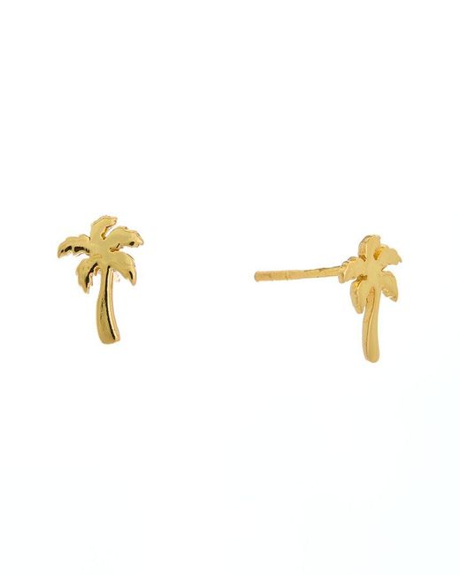 Argento Vivo Metallic Vermeil Cz Palm Huggie Earrings