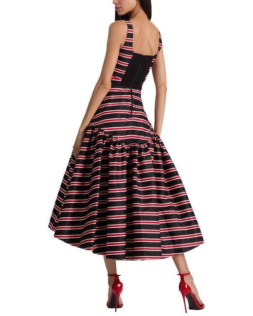 Alice + Olivia Red Diana Midi Dress