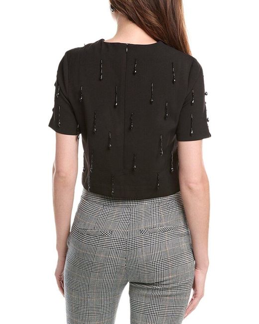 Endless Rose Black Beaded Crop Top