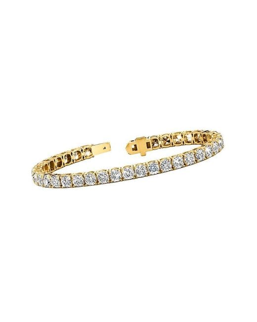 Lab Grown Diamonds Metallic 14K 19.08 Ct. Tw. Lab-Grown Diamond Tennis Bracelet