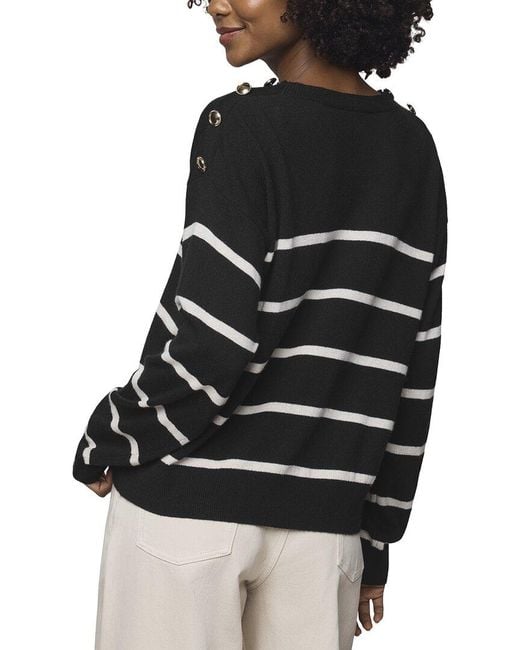 Splendid Black Stephanie Stripe Sweater