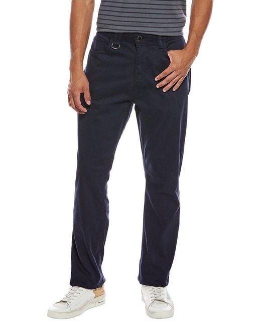 Karl Lagerfeld Blue Stretch Slim Leg Linen-Blend Jean for men