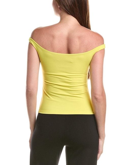 Susana Monaco Yellow Off Shoulder Top