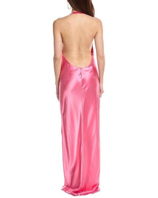 retroféte Pink Valeria Maxi Dress